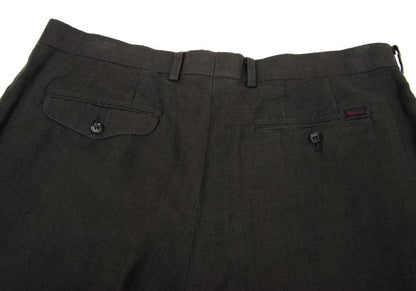 Papas Linen Two-Pleat Pants Charcoal Size 54XL
