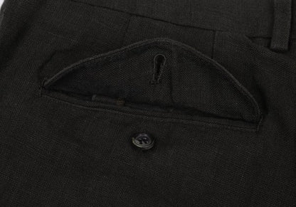 Papas Linen Two-Pleat Pants Charcoal Size 54XL