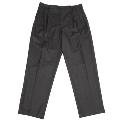 Papas Wool Two-Pleat Pants Charcoal Size 54XL