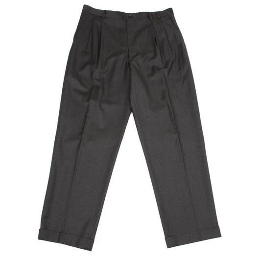Papas Wool Two-Pleat Pants Charcoal Size 54XL