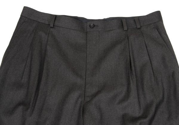 Papas Wool Two-Pleat Pants Charcoal Size 54XL