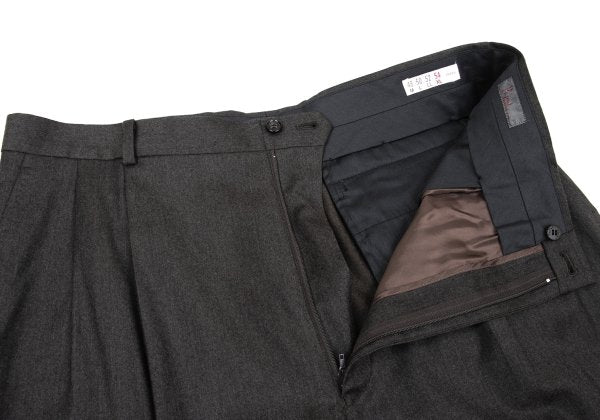 Papas Wool Two-Pleat Pants Charcoal Size 54XL