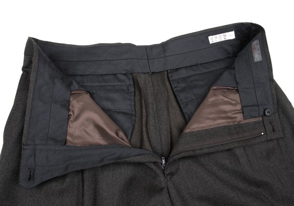 Papas Wool Two-Pleat Pants Charcoal Size 54XL
