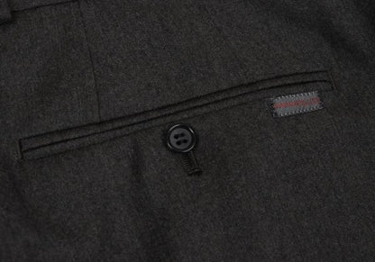 Papas Wool Two-Pleat Pants Charcoal Size 54XL