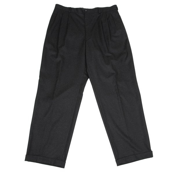 Papas Wool Two-Tuck Pants Gray Size 54XL