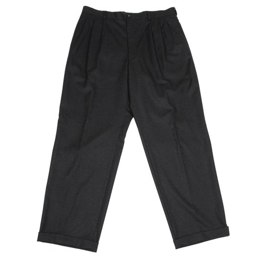Papas Wool Two-Tuck Pants Gray Size 54XL