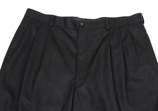 Papas Wool Two-Tuck Pants Gray Size 54XL