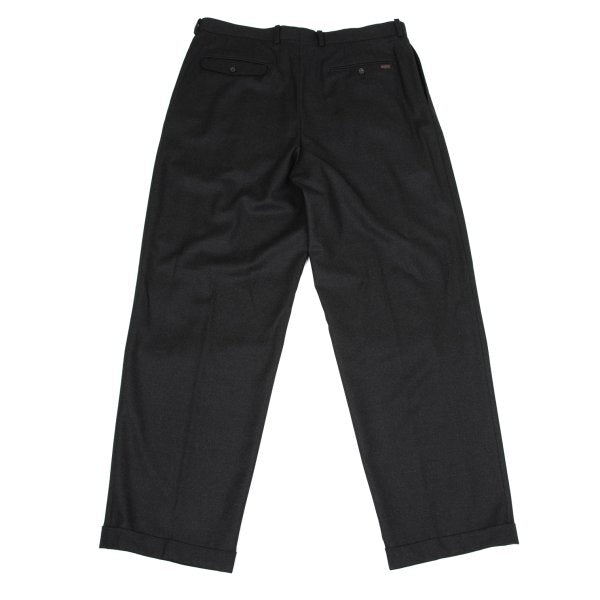 Papas Wool Two-Tuck Pants Gray Size 54XL