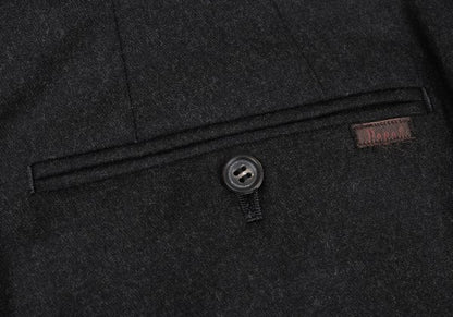 Papas Wool Two-Tuck Pants Gray Size 54XL