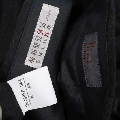 Papas Wool Two-Tuck Pants Gray Size 54XL
