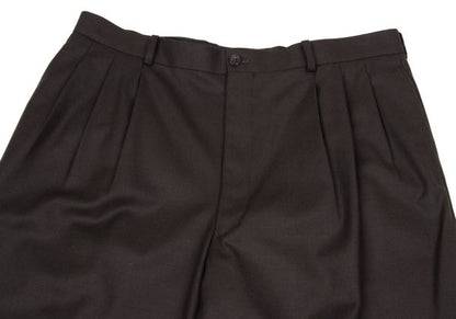 Papas Wool Two-Tuck Pants Brown Size 54XL
