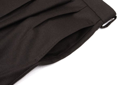 Papas Wool Two-Tuck Pants Brown Size 54XL