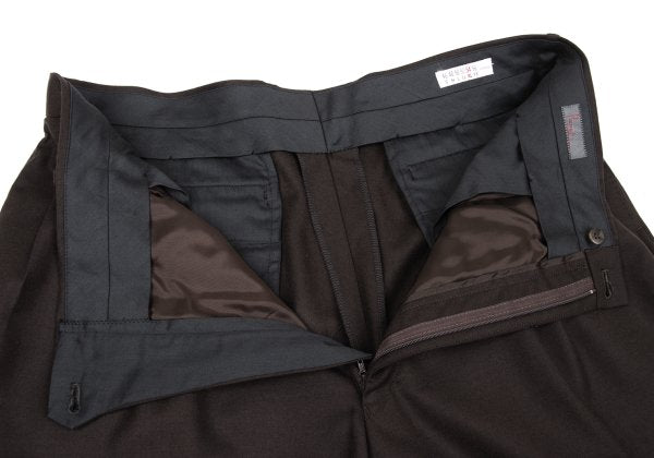 Papas Wool Two-Tuck Pants Brown Size 54XL