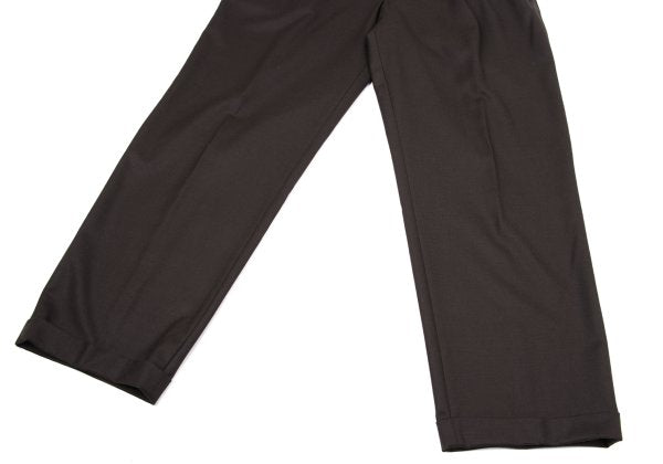 Papas Wool Two-Tuck Pants Brown Size 54XL