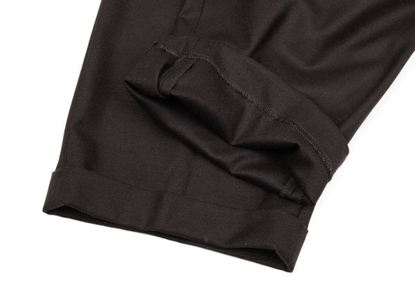 Papas Wool Two-Tuck Pants Brown Size 54XL