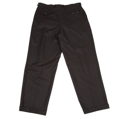 Papas Wool Two-Tuck Pants Brown Size 54XL