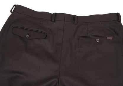 Papas Wool Two-Tuck Pants Brown Size 54XL