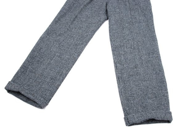 Papas Wool Tweed Two-Pleat Pants Blue/Black Size 54XL