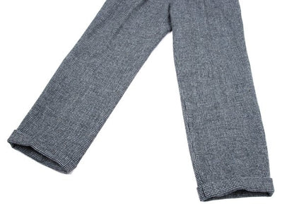 Papas Wool Tweed Two-Pleat Pants Blue/Black Size 54XL
