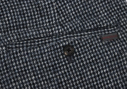 Papas Wool Tweed Two-Pleat Pants Blue/Black Size 54XL