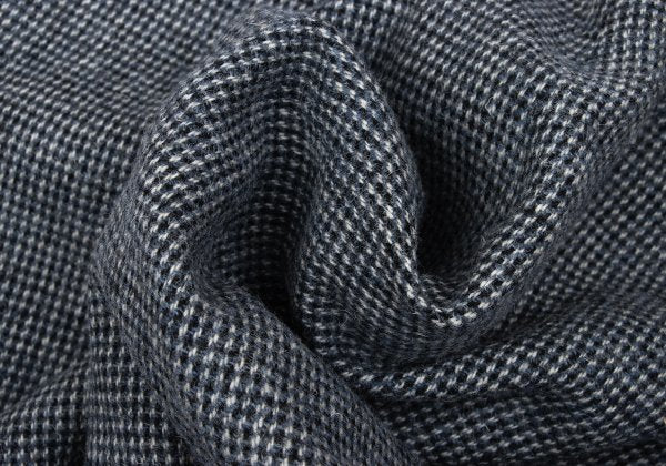 Papas Wool Tweed Two-Pleat Pants Blue/Black Size 54XL