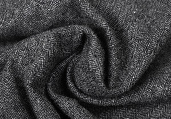 Papas Wool Herringbone Two-Pleat Pants Gray Size LL