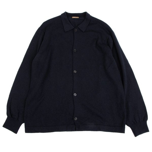 Y's for men Blue Wool Knit Shirt Size M