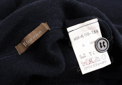 Y's for men Blue Wool Knit Shirt Size M