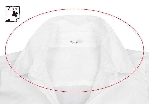 Y's for men Fly Front Cotton Long Sleeve Shirt White Size L