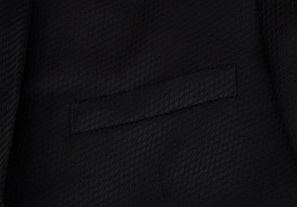 EMPORIO ARMANI Black Peaked Lapel Wool Blend Jacket Size 52