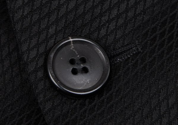 EMPORIO ARMANI Black Peaked Lapel Wool Blend Jacket Size 52