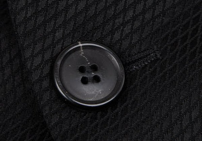 EMPORIO ARMANI Black Peaked Lapel Wool Blend Jacket Size 52