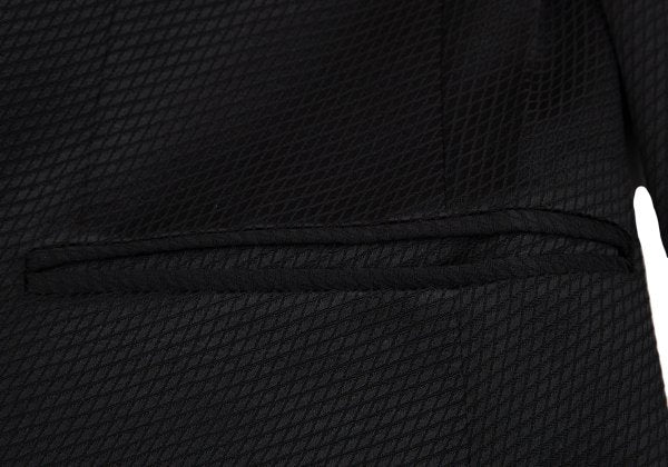 EMPORIO ARMANI Black Peaked Lapel Wool Blend Jacket Size 52