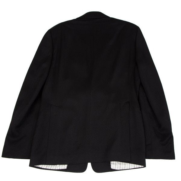 EMPORIO ARMANI Black Peaked Lapel Wool Blend Jacket Size 52