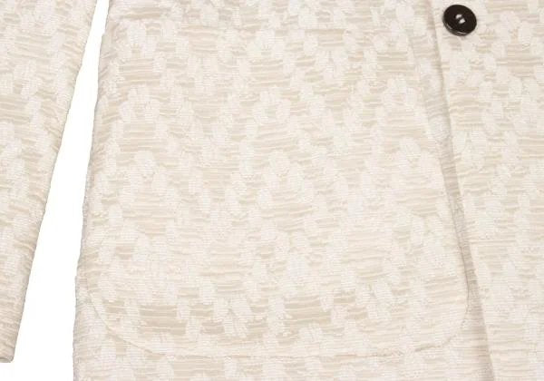 EMPORIO ARMANI Poly Blend Double Jacket Ivory Size 48
