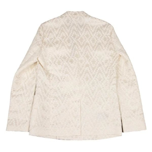 EMPORIO ARMANI Poly Blend Double Jacket Ivory Size 48