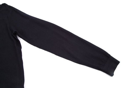 EMPORIO ARMANI Navy Wide Herringbone Knit Sweater Size XXL