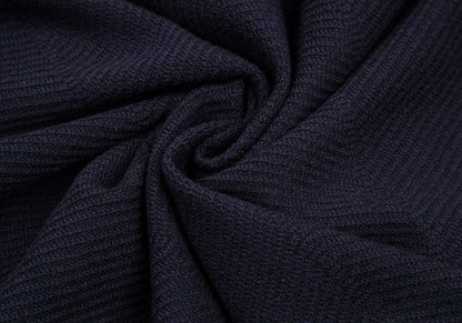 EMPORIO ARMANI Navy Wide Herringbone Knit Sweater Size XXL