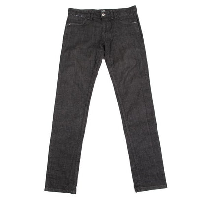 DOLCE&GABBANA Leather Plate Denim Jeans Black Size 33