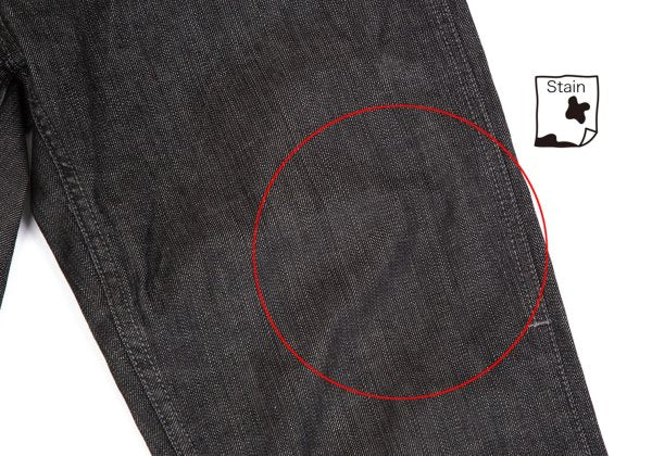 DOLCE&GABBANA Leather Plate Denim Jeans Black Size 33