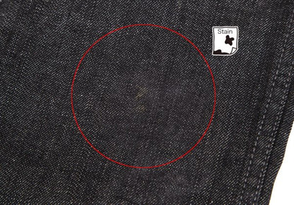 DOLCE&GABBANA Leather Plate Denim Jeans Black Size 33