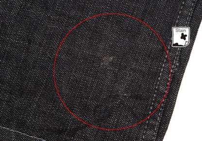 DOLCE&GABBANA Leather Plate Denim Jeans Black Size 33