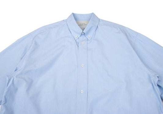 STUDIO NICHOLSON Cotton Button Down Shirt Light Blue Size M