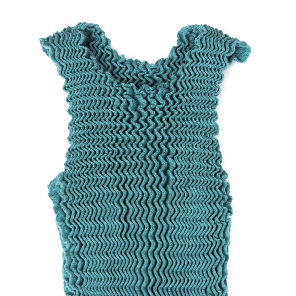 ISSEY MIYAKE SPONGY 21SS Zigzag Pleated Dress Mint Size 2