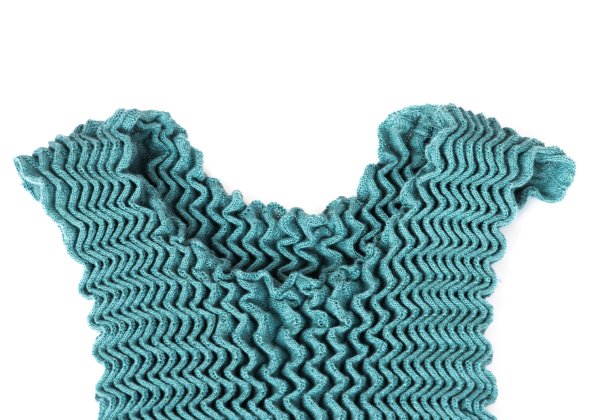 ISSEY MIYAKE SPONGY 21SS Zigzag Pleated Dress Mint Size 2
