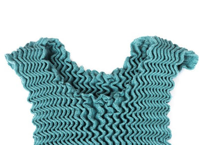 ISSEY MIYAKE SPONGY 21SS Zigzag Pleated Dress Mint Size 2