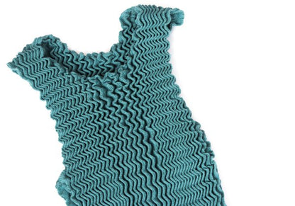 ISSEY MIYAKE SPONGY 21SS Zigzag Pleated Dress Mint Size 2