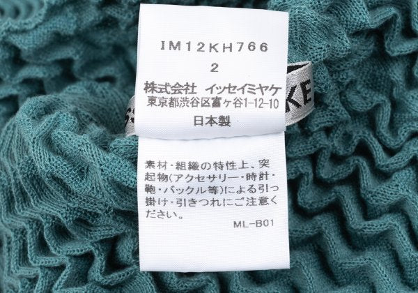 ISSEY MIYAKE SPONGY 21SS Zigzag Pleated Dress Mint Size 2