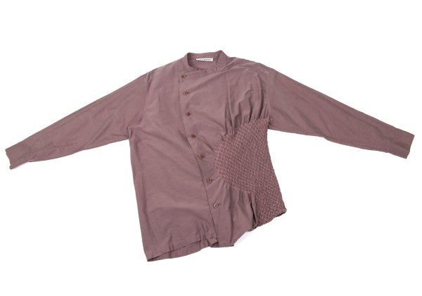 ISSEY MIYAKE 21AW Cotton Shirring Design Blouse Pink Size 2