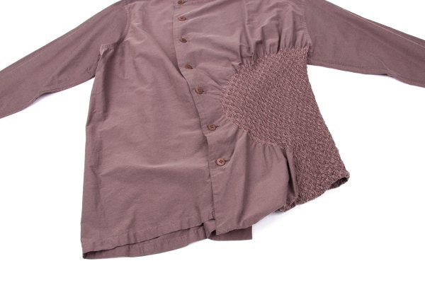 ISSEY MIYAKE 21AW Cotton Shirring Design Blouse Pink Size 2